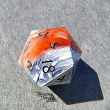 Load image into Gallery viewer, &quot;Ember &amp; Ash&quot; Chonk d20