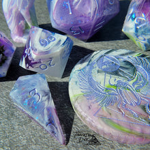 Load image into Gallery viewer, &quot;Amethyst Arcane&quot; 7pc set + CHONK d20