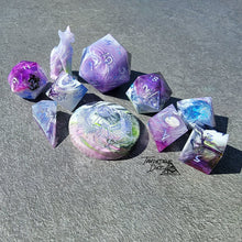 Load image into Gallery viewer, &quot;Amethyst Arcane&quot; 7pc set + CHONK d20